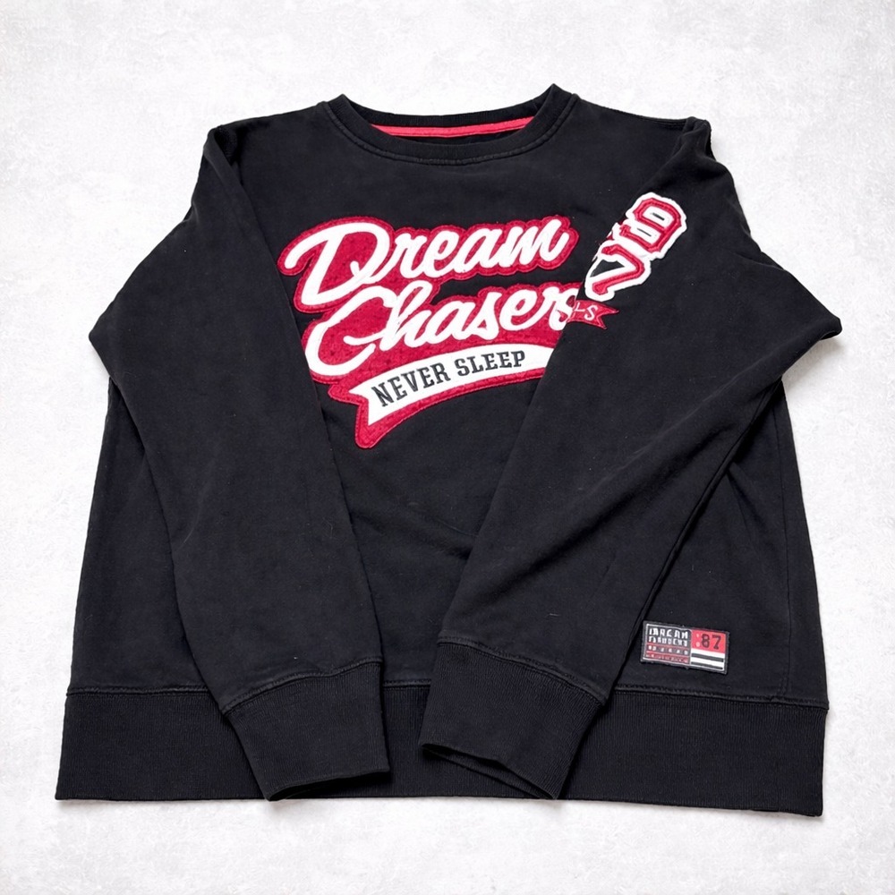Dream Chasers Crewneck Sweatshirt Mens Medium Black Meek Mill DC